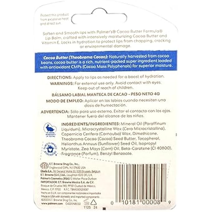 PALMER'S COCOA BUTTER ULTRA MOISTURIZING LIP BALM SPF 15 DUO BY FOR UNISEX - 2 X .30 OZ LIP BALM - Image 3